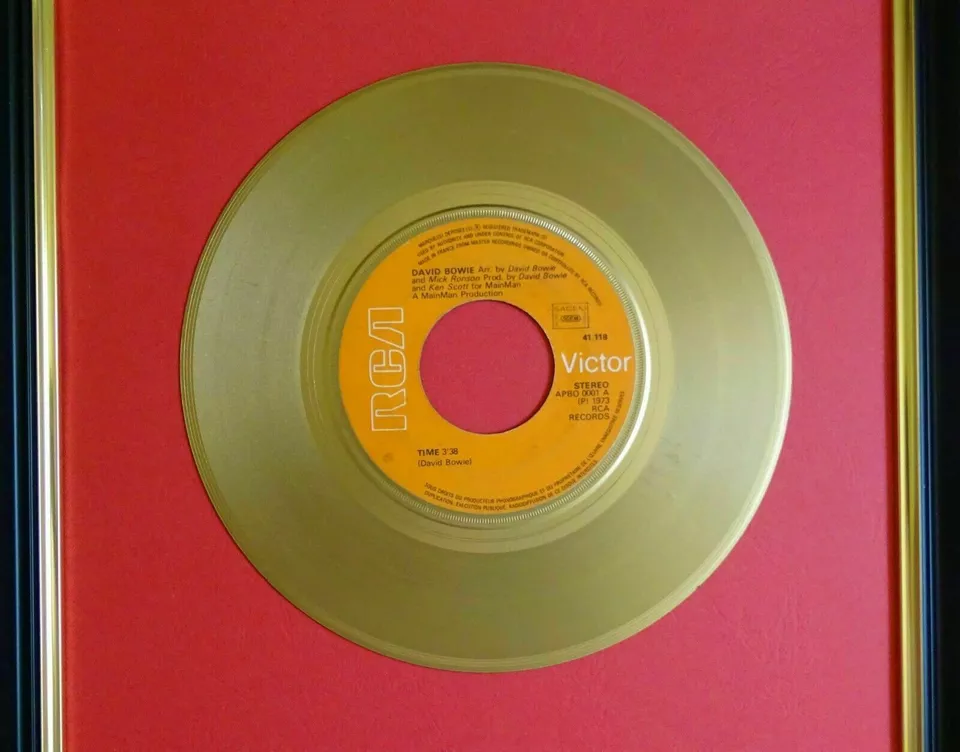 David Bowie – "Time" / "The Prettiest Star" Disc replică auriu - imagine 2