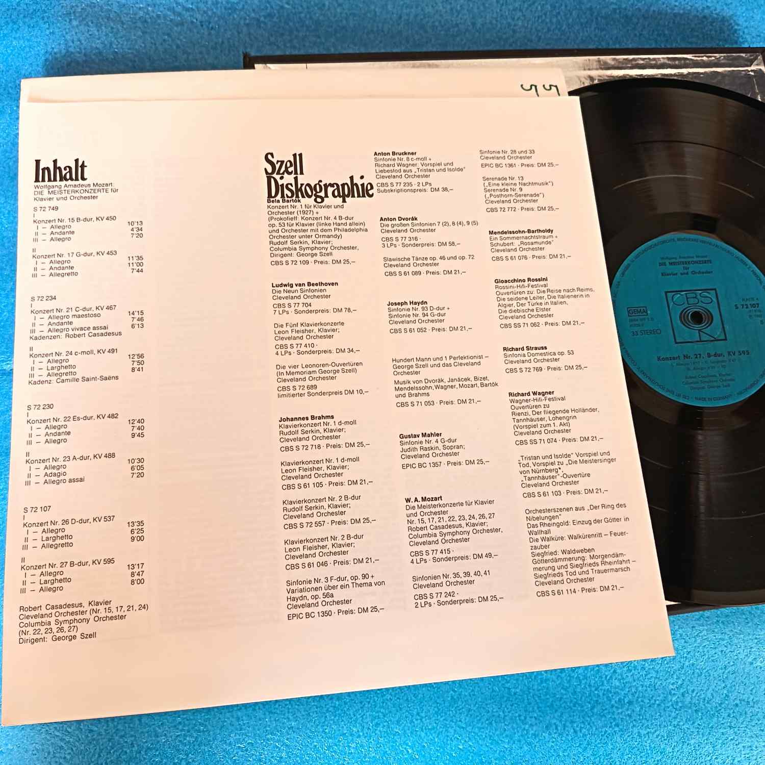 Mozart – Meisterkonzerte Für Klavier Und Orchester – Casadesus, Szell - Box Set - Disc VINIL 4LP VG+++ - imagine 3