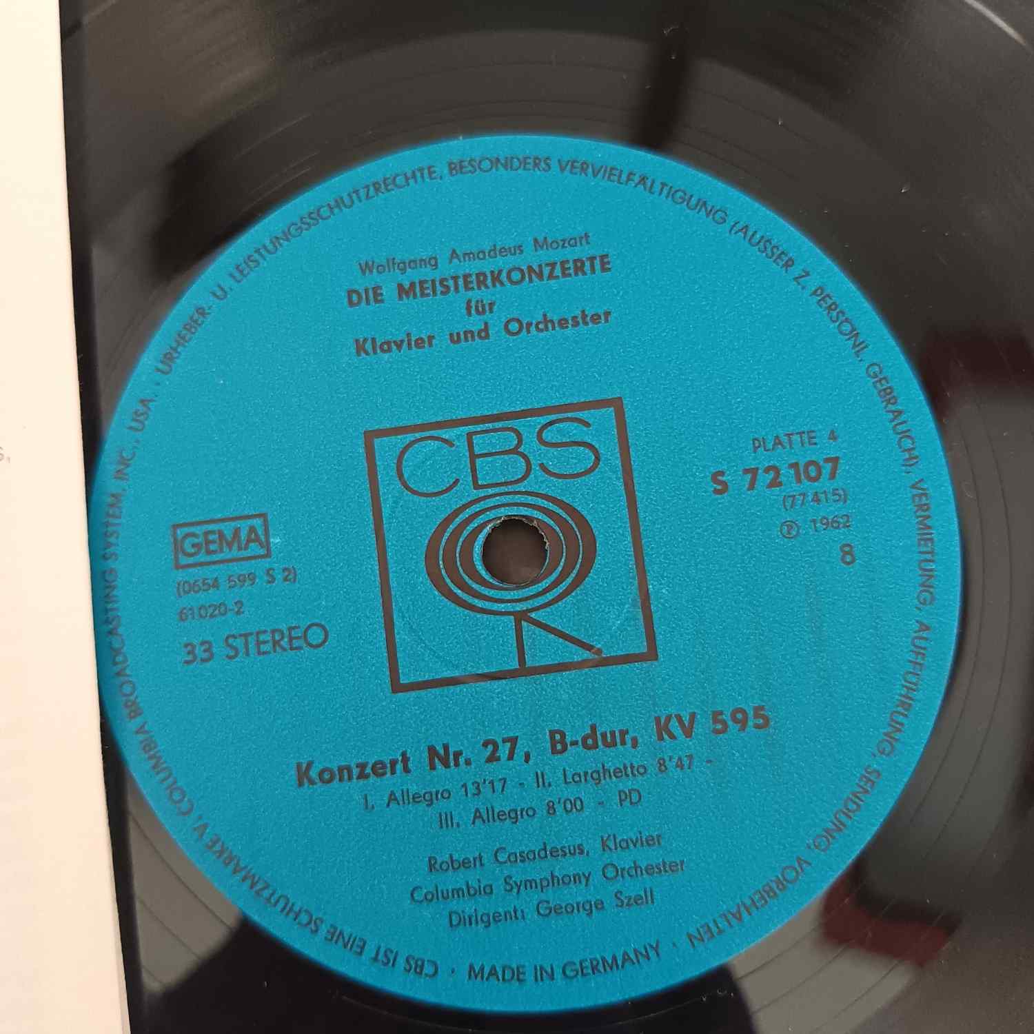Mozart – Meisterkonzerte Für Klavier Und Orchester – Casadesus, Szell - Box Set - Disc VINIL 4LP VG+++ - imagine 2