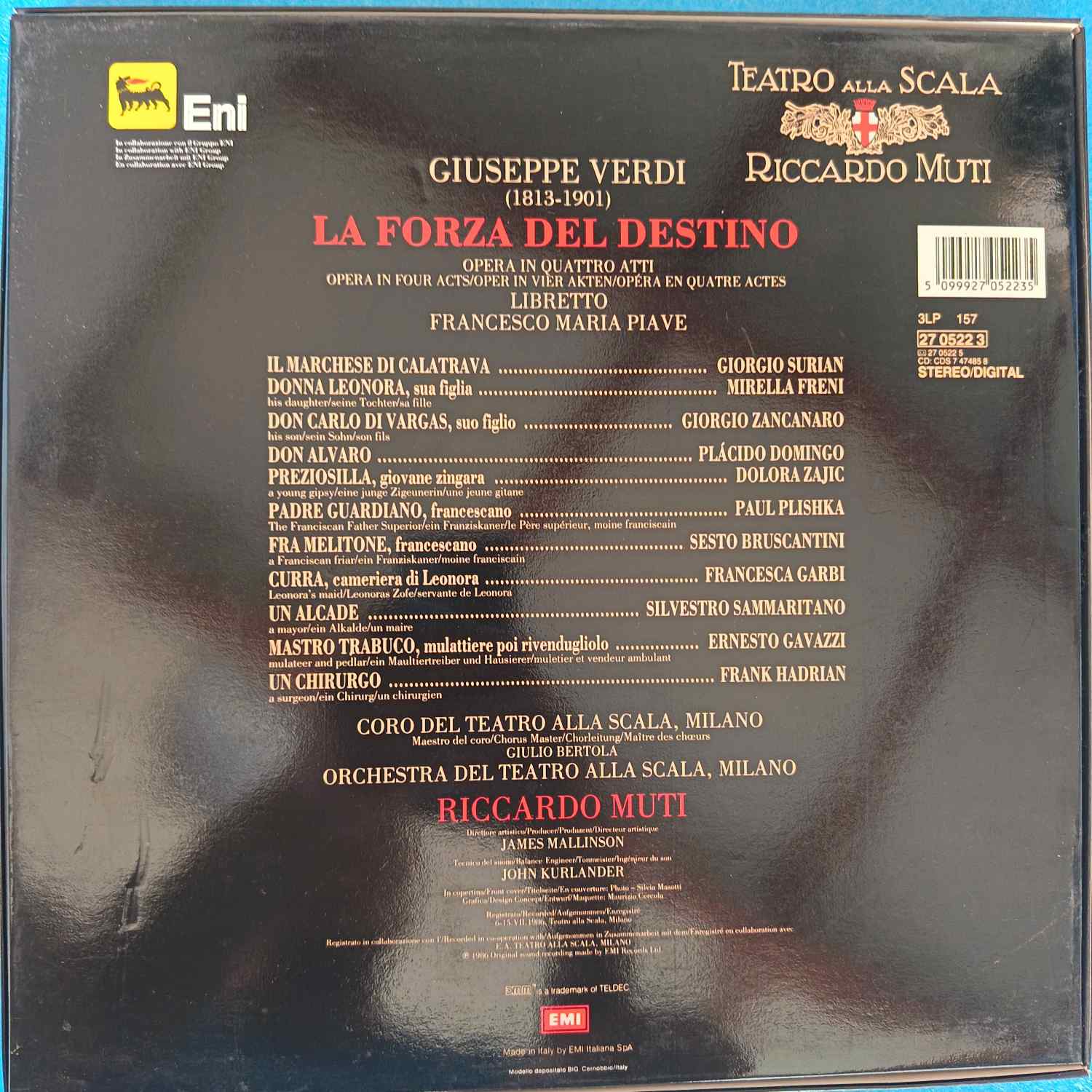 Verdi – La Forza Del Destino – Domingo, Freni, Muti - Box Set - Disc VINIL 3LP VG+++ - imagine 4