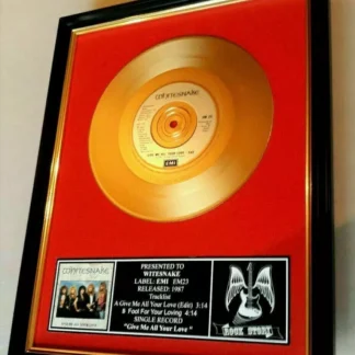 Whitesnake – "Give Me All Your Love" - Disc replică auriu