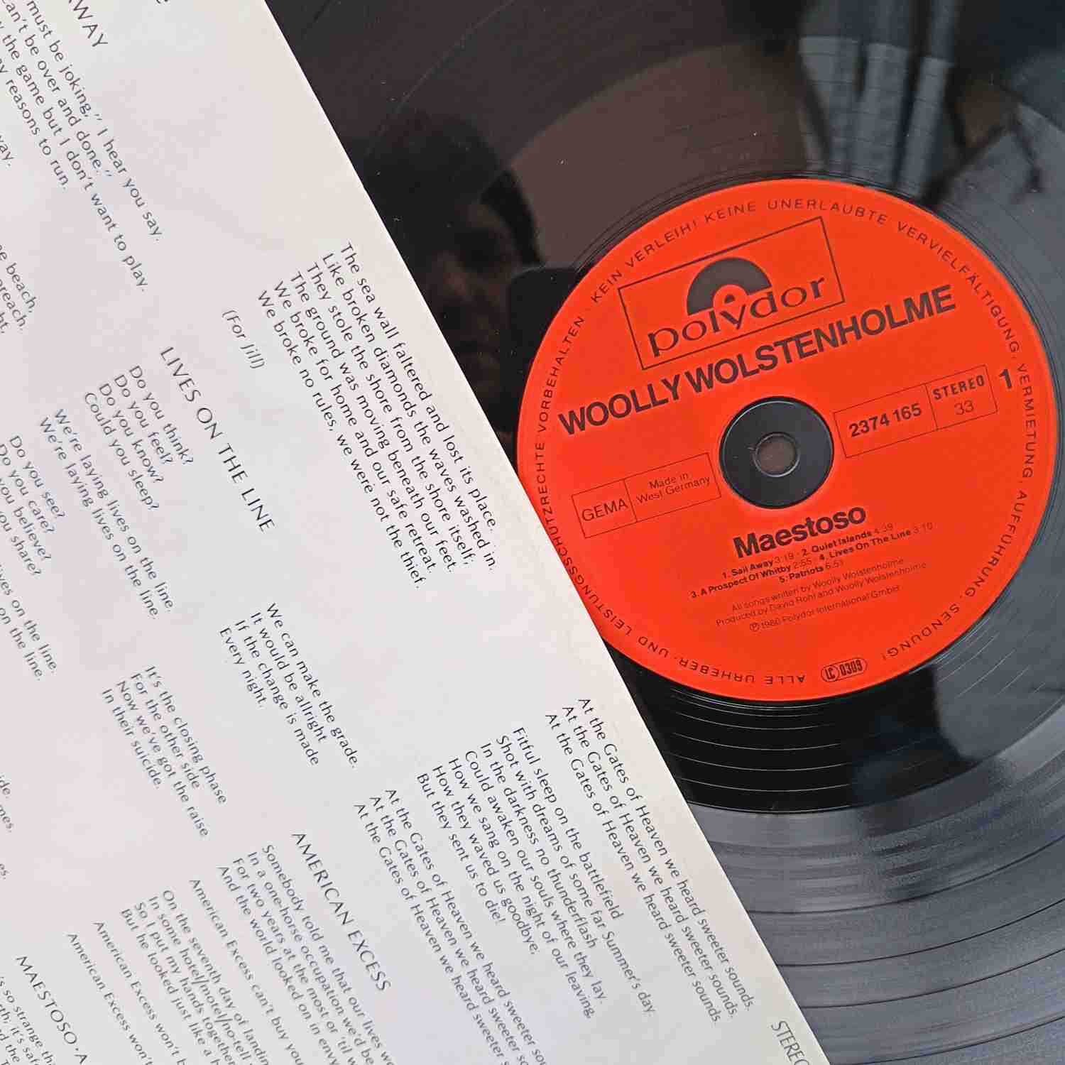 Woolly Wolstenholme – Mæstoso - Disc VINIL LP VG+ - imagine 2