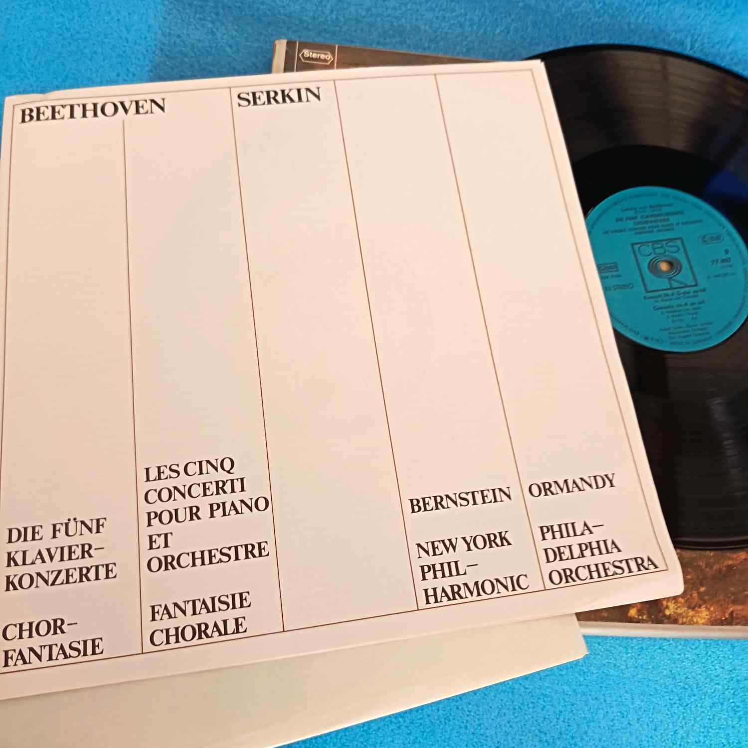Beethoven – Die Fünf Klavierkonzerte / Chorfantasie C-moll Op. 80 – CBS – Box Set - Disc VINIL 4LP VG+ - imagine 2