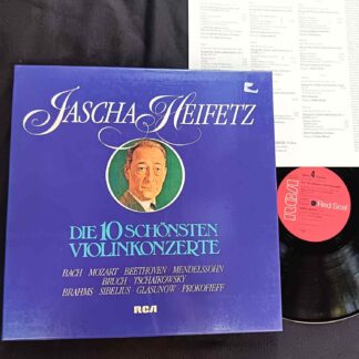 Jascha Heifetz – Die 10 Schönsten Violinkonzerte - Box Set-  Disc VINIL 6LP VG+++
